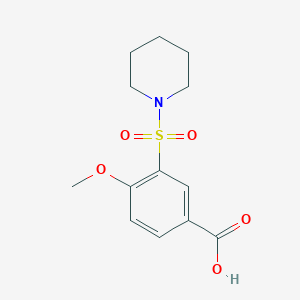 molecular formula C13H17NO5S B5646354 4-methoxy-3-(1-piperidinylsulfonyl)benzoic acid 