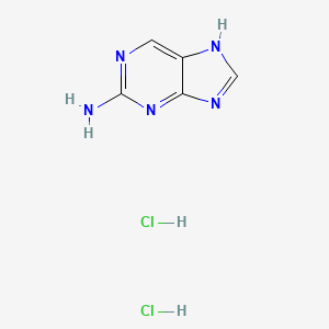 molecular formula C5H7Cl2N5 B564636 2-氨基嘌呤二盐酸盐 CAS No. 76124-64-6