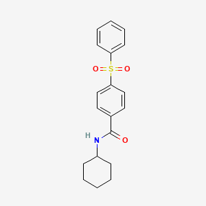 molecular formula C19H21NO3S B5646360 N-cyclohexyl-4-(phenylsulfonyl)benzamide 