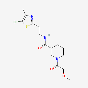 molecular formula C15H22ClN3O3S B5646363 N-[2-(5-chloro-4-methyl-1,3-thiazol-2-yl)ethyl]-1-(methoxyacetyl)-3-piperidinecarboxamide 