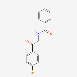 molecular formula C15H12BrNO2 B5646384 N-[2-(4-bromophenyl)-2-oxoethyl]benzamide 