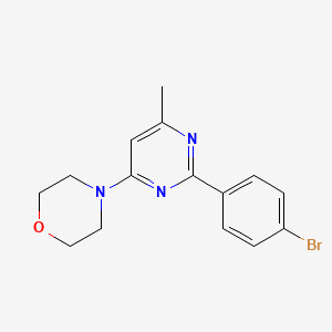 molecular formula C15H16BrN3O B5646401 4-[2-(4-bromophenyl)-6-methyl-4-pyrimidinyl]morpholine 