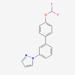 molecular formula C16H12F2N2O B5646408 1-[4'-(difluoromethoxy)biphenyl-3-yl]-1H-pyrazole 