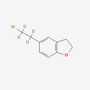 molecular formula C10H11BrO B564643 5-(2-Bromoethyl-d4)-2,3-dihydrobenzofuran CAS No. 1189652-25-2
