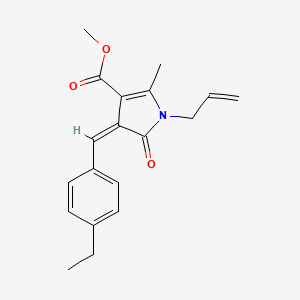 molecular formula C19H21NO3 B5646430 methyl 1-allyl-4-(4-ethylbenzylidene)-2-methyl-5-oxo-4,5-dihydro-1H-pyrrole-3-carboxylate 