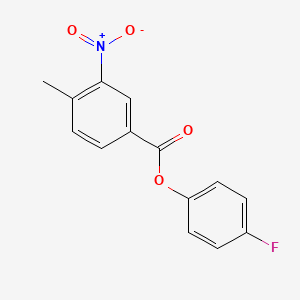molecular formula C14H10FNO4 B5646437 4-fluorophenyl 4-methyl-3-nitrobenzoate 
