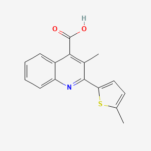 molecular formula C16H13NO2S B5646438 3-methyl-2-(5-methyl-2-thienyl)-4-quinolinecarboxylic acid 