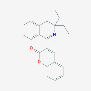 molecular formula C22H21NO2 B5646475 3-(3,3-diethyl-3,4-dihydro-1-isoquinolinyl)-2H-chromen-2-one 