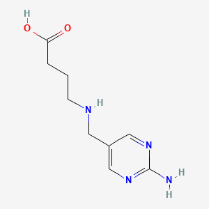 molecular formula C9H14N4O2 B564650 4-(((2-Aminopyrimidin-5-yl)methyl)amino)butanoic acid CAS No. 109205-65-4