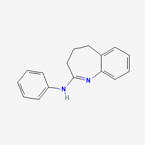 molecular formula C16H16N2 B5646544 N-phenyl-4,5-dihydro-3H-1-benzazepin-2-amine CAS No. 142997-87-3