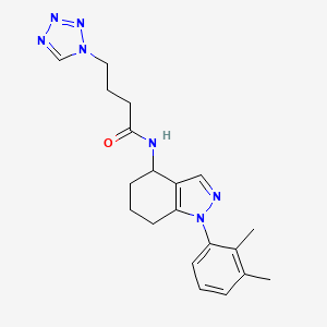 molecular formula C20H25N7O B5646562 N-[1-(2,3-dimethylphenyl)-4,5,6,7-tetrahydro-1H-indazol-4-yl]-4-(1H-tetrazol-1-yl)butanamide 