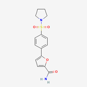 5-[4-(pyrrolidin-1-ylsulfonyl)phenyl]-2-furamide