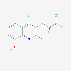 molecular formula C15H15Cl2NO B5646600 4-chloro-3-(3-chloro-2-buten-1-yl)-8-methoxy-2-methylquinoline 