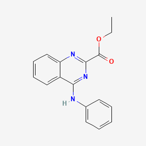molecular formula C17H15N3O2 B5646610 ethyl 4-anilino-2-quinazolinecarboxylate 