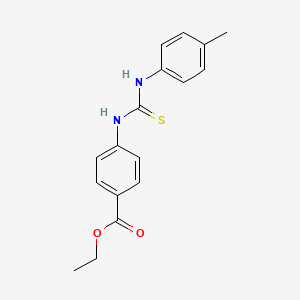 molecular formula C17H18N2O2S B5646611 ethyl 4-({[(4-methylphenyl)amino]carbonothioyl}amino)benzoate 