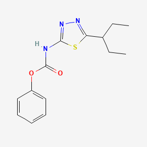 molecular formula C14H17N3O2S B5646626 phenyl [5-(1-ethylpropyl)-1,3,4-thiadiazol-2-yl]carbamate 
