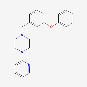 molecular formula C22H23N3O B5646647 1-(3-苯氧基苄基)-4-(2-吡啶基)哌嗪 