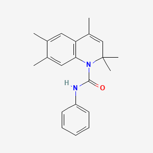 molecular formula C21H24N2O B5646655 2,2,4,6,7-pentamethyl-N-phenyl-1(2H)-quinolinecarboxamide 