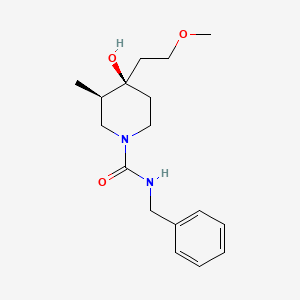 (3R*,4R*)-N-benzyl-4-hydroxy-4-(2-methoxyethyl)-3-methylpiperidine-1-carboxamide