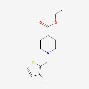 molecular formula C14H21NO2S B5646720 ethyl 1-[(3-methyl-2-thienyl)methyl]-4-piperidinecarboxylate 