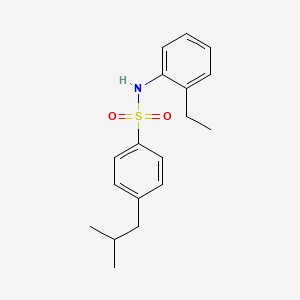 molecular formula C18H23NO2S B5646727 N-(2-ethylphenyl)-4-isobutylbenzenesulfonamide 