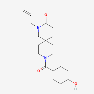 molecular formula C19H30N2O3 B5646787 2-allyl-9-[(cis-4-hydroxycyclohexyl)carbonyl]-2,9-diazaspiro[5.5]undecan-3-one 