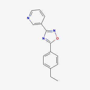 molecular formula C15H13N3O B5646788 3-[5-(4-ethylphenyl)-1,2,4-oxadiazol-3-yl]pyridine 