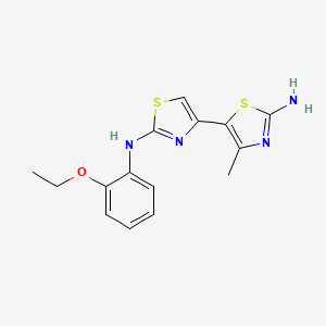 molecular formula C15H16N4OS2 B5646789 N~2~-(2-ethoxyphenyl)-4'-methyl-4,5'-bi-1,3-thiazole-2,2'-diamine 