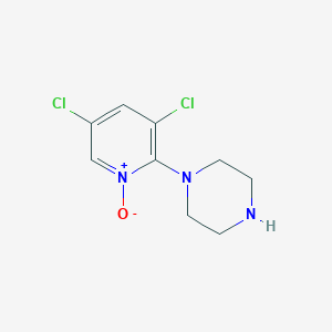 molecular formula C9H11Cl2N3O B5646796 1-(3,5-dichloro-1-oxidopyridin-2-yl)piperazine 