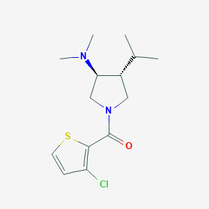 molecular formula C14H21ClN2OS B5646848 (3S*,4R*)-1-[(3-chloro-2-thienyl)carbonyl]-4-isopropyl-N,N-dimethyl-3-pyrrolidinamine 