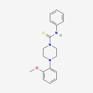 molecular formula C18H21N3OS B5646857 4-(2-methoxyphenyl)-N-phenyl-1-piperazinecarbothioamide 