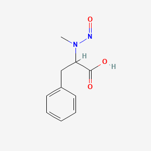 molecular formula C10H12N2O3 B564688 2-[Methyl(nitroso)amino]-3-phenylpropanoic acid CAS No. 41867-08-7