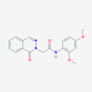 molecular formula C18H17N3O4 B5646898 N-(2,4-dimethoxyphenyl)-2-(1-oxo-2(1H)-phthalazinyl)acetamide 