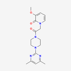 molecular formula C18H23N5O3 B5646917 1-{2-[4-(4,6-dimethylpyrimidin-2-yl)piperazin-1-yl]-2-oxoethyl}-3-methoxypyridin-2(1H)-one 