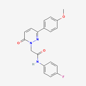 molecular formula C19H16FN3O3 B5646949 N-(4-fluorophenyl)-2-[3-(4-methoxyphenyl)-6-oxo-1(6H)-pyridazinyl]acetamide 