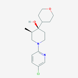 molecular formula C16H23ClN2O2 B5646952 (3R*,4R*)-1-(5-chloro-2-pyridinyl)-3-methyl-4-(tetrahydro-2H-pyran-4-yl)-4-piperidinol 