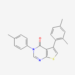 molecular formula C21H18N2OS B5646960 5-(2,4-dimethylphenyl)-3-(4-methylphenyl)thieno[2,3-d]pyrimidin-4(3H)-one 