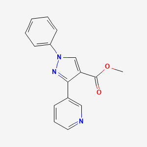 molecular formula C16H13N3O2 B5647018 methyl 1-phenyl-3-(3-pyridinyl)-1H-pyrazole-4-carboxylate 