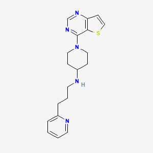 molecular formula C19H23N5S B5647027 N-(3-pyridin-2-ylpropyl)-1-thieno[3,2-d]pyrimidin-4-ylpiperidin-4-amine 