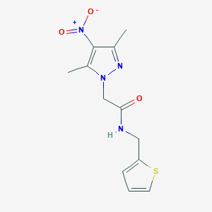 molecular formula C12H14N4O3S B5647032 2-(3,5-dimethyl-4-nitro-1H-pyrazol-1-yl)-N-(2-thienylmethyl)acetamide 