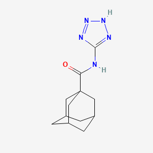 molecular formula C12H17N5O B5647035 N-1H-tetrazol-5-yl-1-adamantanecarboxamide 