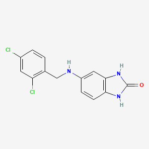 molecular formula C14H11Cl2N3O B5647042 5-[(2,4-二氯苄基)氨基]-1,3-二氢-2H-苯并咪唑-2-酮 