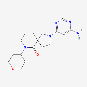2-(6-amino-4-pyrimidinyl)-7-(tetrahydro-2H-pyran-4-yl)-2,7-diazaspiro[4.5]decan-6-one