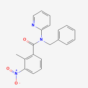 molecular formula C20H17N3O3 B5647089 N-benzyl-2-methyl-3-nitro-N-2-pyridinylbenzamide 