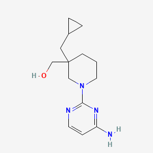 molecular formula C14H22N4O B5647124 [1-(4-amino-2-pyrimidinyl)-3-(cyclopropylmethyl)-3-piperidinyl]methanol 