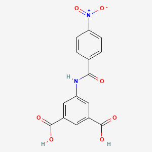 molecular formula C15H10N2O7 B5647131 5-[(4-nitrobenzoyl)amino]isophthalic acid 