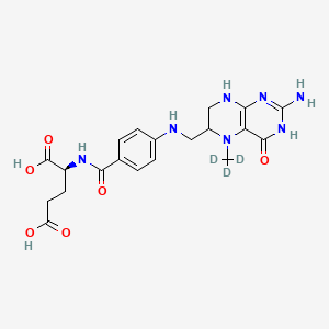 molecular formula C20H25N7O6 B564714 5-(Methyl-d3)tetrahydrofolic Acid (Mixture of Diastereomers) CAS No. 1356019-97-0