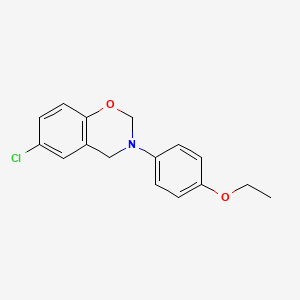 molecular formula C16H16ClNO2 B5647161 6-chloro-3-(4-ethoxyphenyl)-3,4-dihydro-2H-1,3-benzoxazine 
