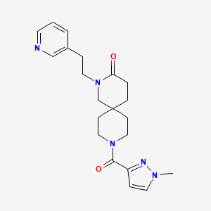 molecular formula C21H27N5O2 B5647184 9-[(1-methyl-1H-pyrazol-3-yl)carbonyl]-2-(2-pyridin-3-ylethyl)-2,9-diazaspiro[5.5]undecan-3-one 