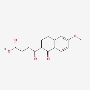 molecular formula C15H16O5 B564720 4-(6-Methoxy-1-oxo-1,2,3,4-tetrahydronaphthalen-2-yl)-4-oxobutanoic acid CAS No. 100976-74-7